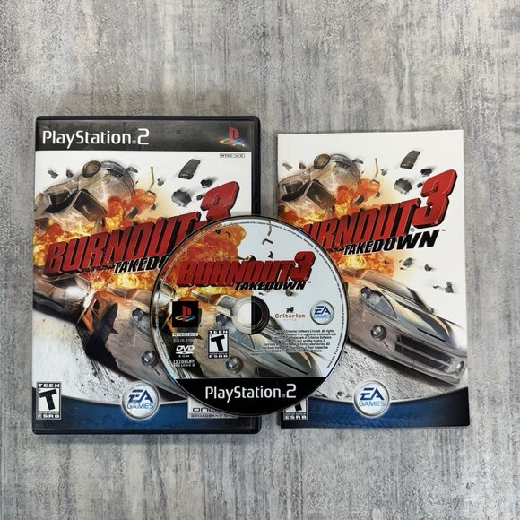 Burnout 3: Takedown Sony PlayStation 2, PS2 Complete CIB Tested Black Label - Picture 1 of 4